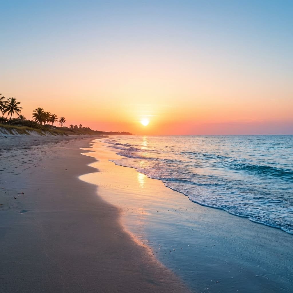 Tranquility Beach Home Sunset